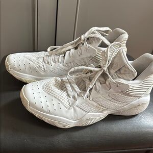 Adidas James Harden Stepback Basketball Shoes Mens Size 8 Cloud White Grey